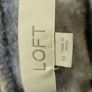 LOFT Gray and Cream Knit Fabric